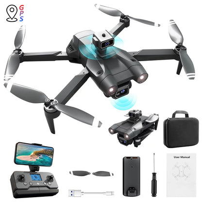 Drone with 4K Camera for Adults, Foldable FPV RC Quadcopter with Brushless Motor, Smart Return Home, Follow Me, 60 Min Flight Time, Drones with Cameras