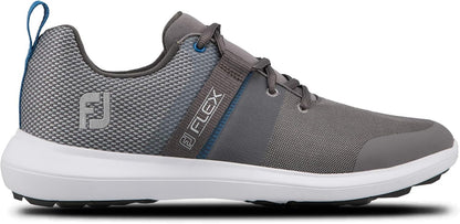 Men'S FJ Flex Previous Season Style Golf Shoe, Grey/Blue, 9 Wide