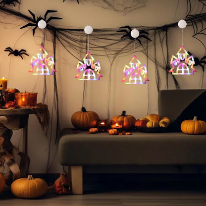 Halloween Decorative Fairy Lights Halloween Window Silhouette Lights Halloween Window Light Cute Halloween Decoration Light