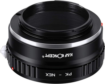 PK K Mount Lens to Sony NEX E-Mount Lens Adapter, Compatible with Sony NEX-3 NEX-3C NEX-3N NEX-5 NEX-5C NEX-5N NEX-5R NEX-5T NEX-6 NEX-7 NEX-F3 NEX-VG10 VG20