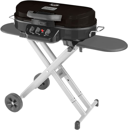 Roadtrip 285 Portable Stand-Up Propane Grill, Gas Grill with 3 Adjustable Burners & Instastart Push-Button Ignition; Great for Camping, Tailgating, BBQ, Parties, Backyard, Patio & More