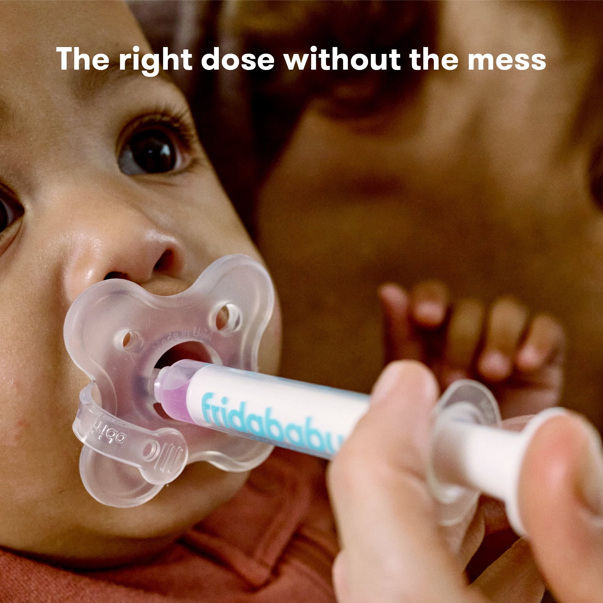 Medifrida Accu-Dose Baby Medicine Syringe with Pacifier Tip, Sick Baby Essentials