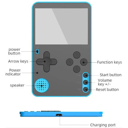 Handheld Game Console 500 Classic Games LCD Portable Retro Video Mini Game Console Rechargeable Great Gift for Kids and Adults