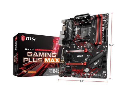 B450 GAMING plus MAX AM4 AMD B450 SATA 6Gb/S ATX AMD Motherboard