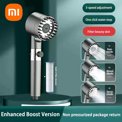 XIAOMI 3 Modes Shower Head High Pressure Showerhead Portable Filter Rainfall Faucet Tap Bathroom Bath Home Innovative Accessory