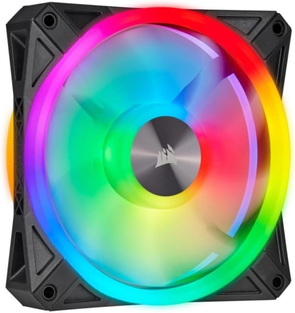 QL Series, Ql120 RGB, 120Mm RGB LED Fan, Single Pack - Black, 4.72 X 4.72 X 0.98 Inches