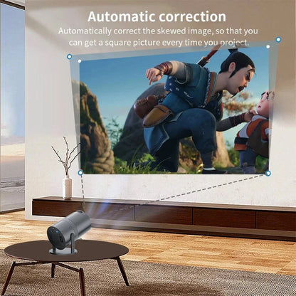 P300 Projector 4K Android 11.0 Wifi Rotatable Smart TV 720P Cinema Portable Outdoor Sync Phone Proyector for 1080P 8K Movie