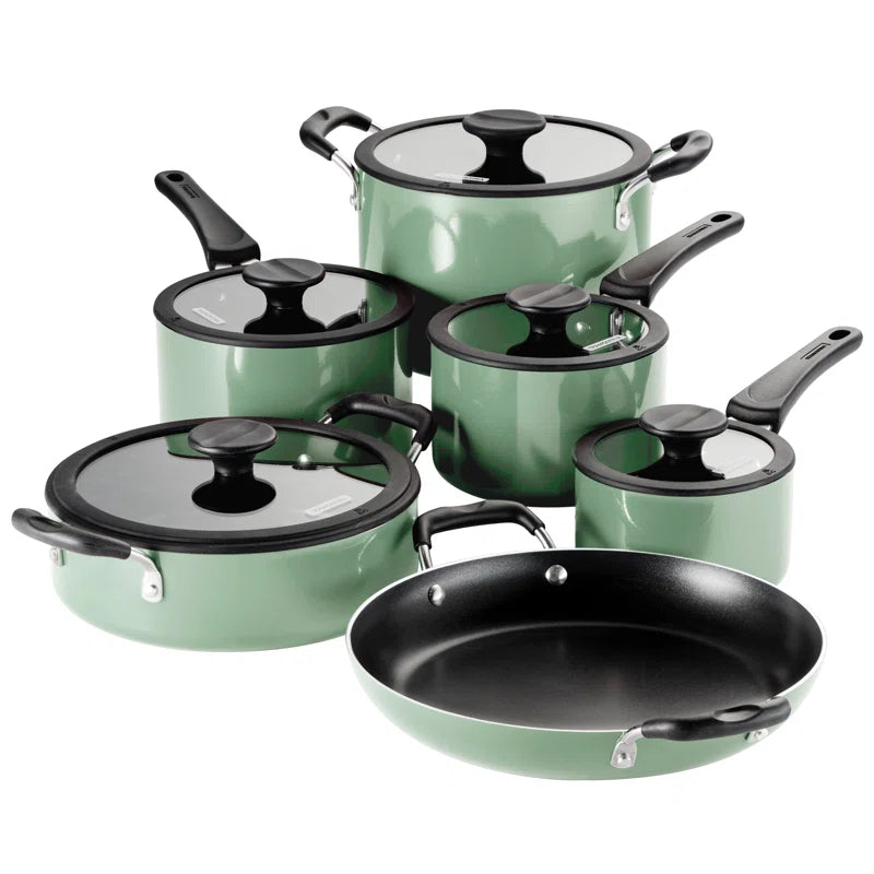 Aluminum Non Stick 11 Pc Nesting Cookware Set