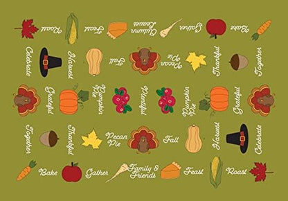 Thanksgiving Tablecloth (59" X 86", Thanksgiving)