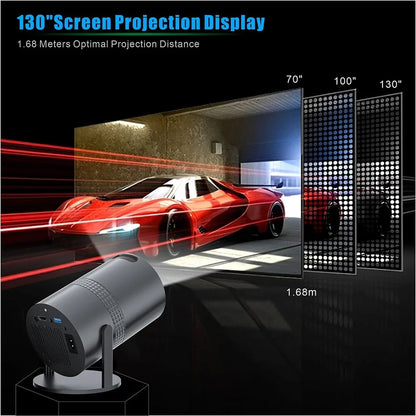 P300 Projector 4K Android 11.0 Wifi Rotatable Smart TV 720P Cinema Portable Outdoor Sync Phone Proyector for 1080P 8K Movie