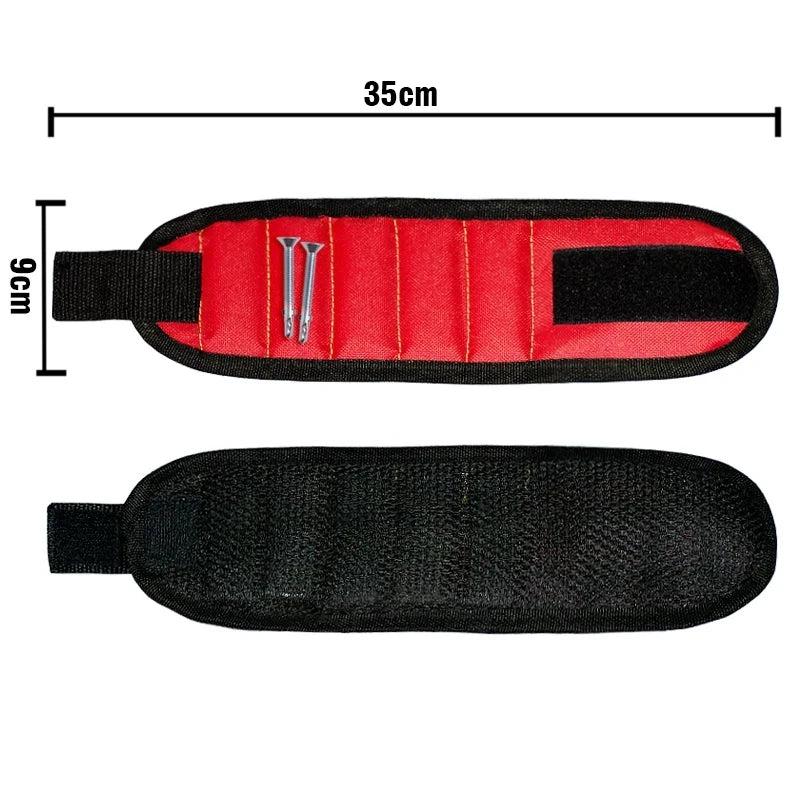 Strong Magnetic Wristband Portable Magnetic Wrist Strap Tool Bag for Holding Belt Screw Nail Nut Bolt Drill Bit Repair Tool Kit