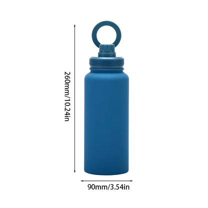 For Magsafe 1L/950ML Insulated Bottle Water Bottle with Rotating Phone Holder Thermal Water Cup Thermal Mug for Outdoor Sports