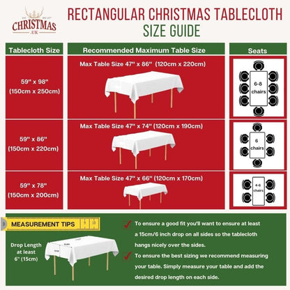 Traditional Christmas Tablecloth Blue Tartan Design - Christmas Table Cloths (59" X 86", Traditional)