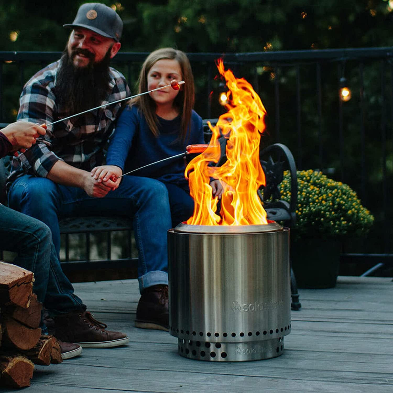 Ranger Stand - Durable 304 Stainless Steel, Heat-Resistant, Portable Elevated Fire Pit Accessory for Safe Use on Decks and Camping - Ideal for Smokeless Fire Pits and Outdoor Fireplaces