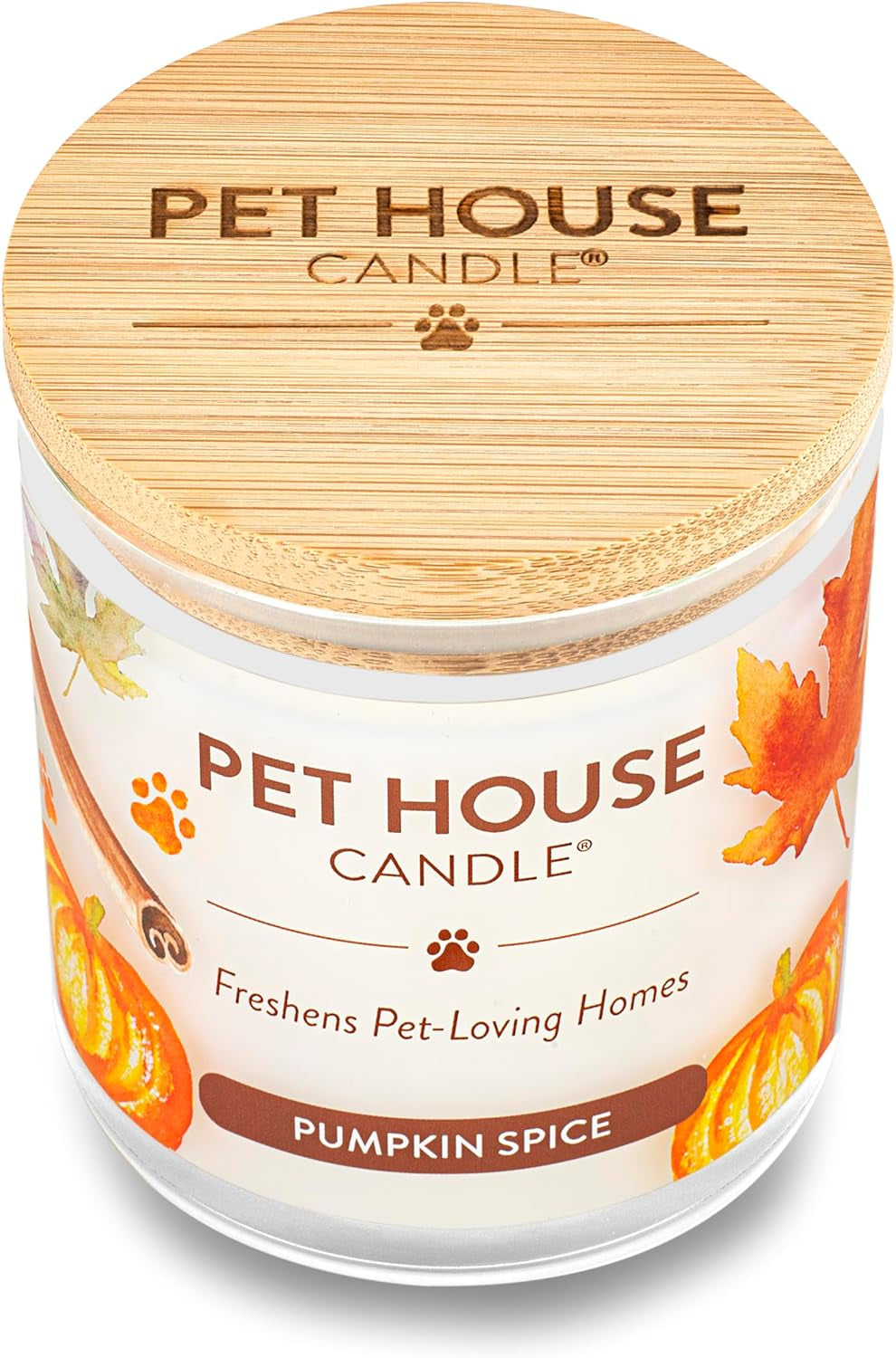 Pet House Pumpkin Pie Candle 2 Pack - Plant-Based/Soy Candle - Clean Burning Scented Candles, Long Lasting Pet Odor Pumpkin Candle for Home