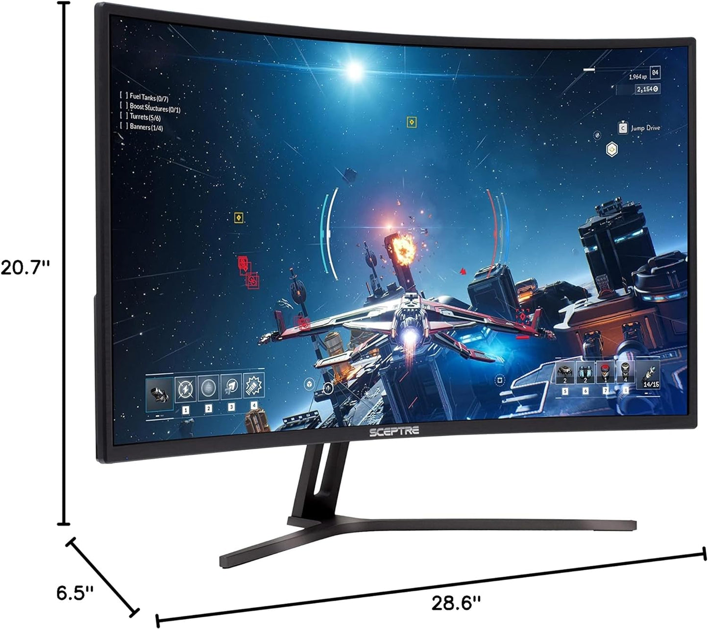 Curved Gaming 32" 1080P LED Monitor up to 185Hz 165Hz 144Hz 1920X1080 AMD Freesync HDMI Displayport Build-In Speakers, Machine Black 2020 (C326B-185RD)