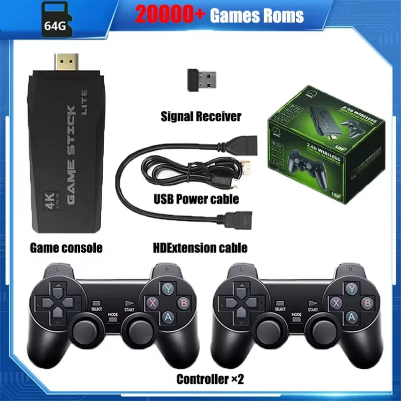 M8 Retro Video Games Console 2.4G Wireless Console Game Retro Game Stick 4K 10000 Games Portable Dendy Game Console for TV