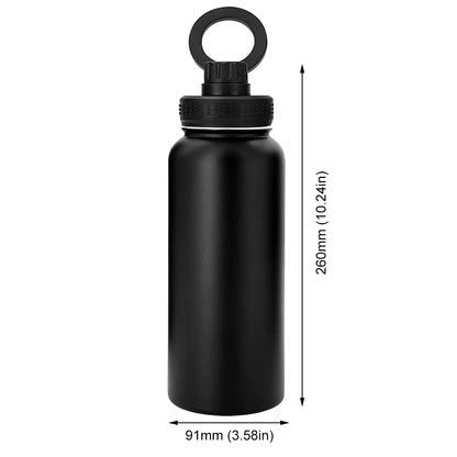 For Magsafe 1L/950ML Insulated Bottle Water Bottle with Rotating Phone Holder Thermal Water Cup Thermal Mug for Outdoor Sports