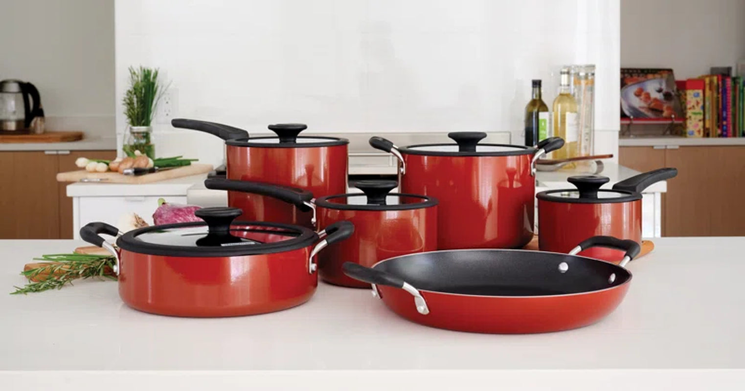 Aluminum Non Stick 11 Pc Nesting Cookware Set