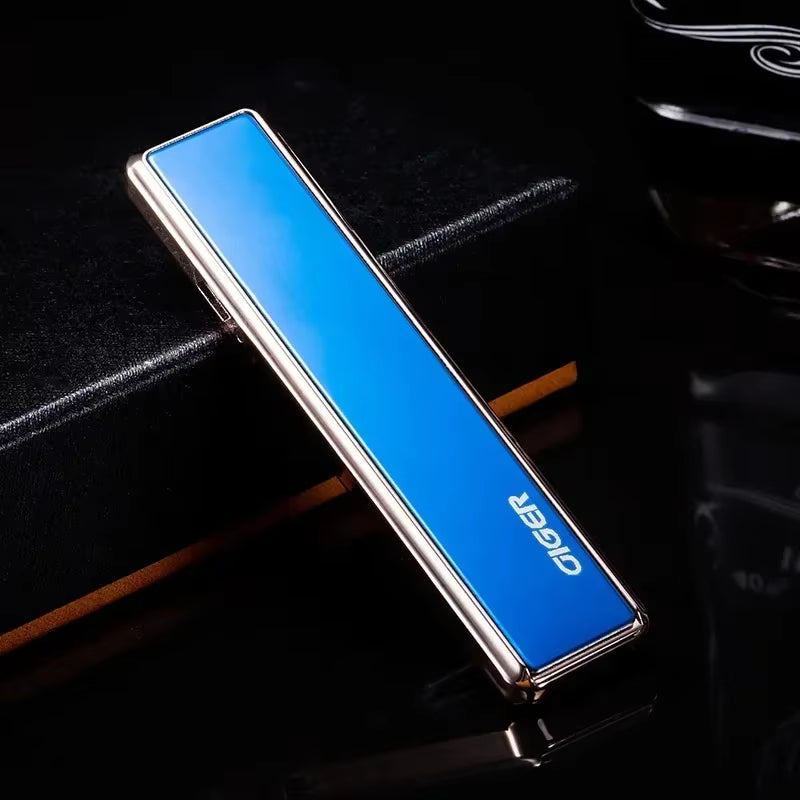 New Fashion Keychain USB Lighter Smoking Windproof Smooth Mirror Lighters Zinc Alloy USB Rechargeable Nice Gift Dropshipping