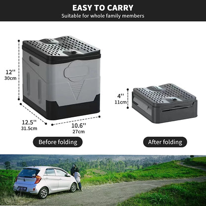 Portable Toilet for Camping, Outdoor Waterproof Travel Folding Toilet，Camping Potty for Home/Camping/Boat/Hiking/Long Trips/Beach Use