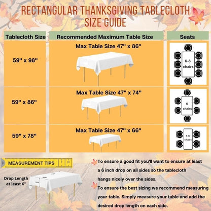 Thanksgiving Tablecloth (59" X 86", Thanksgiving)