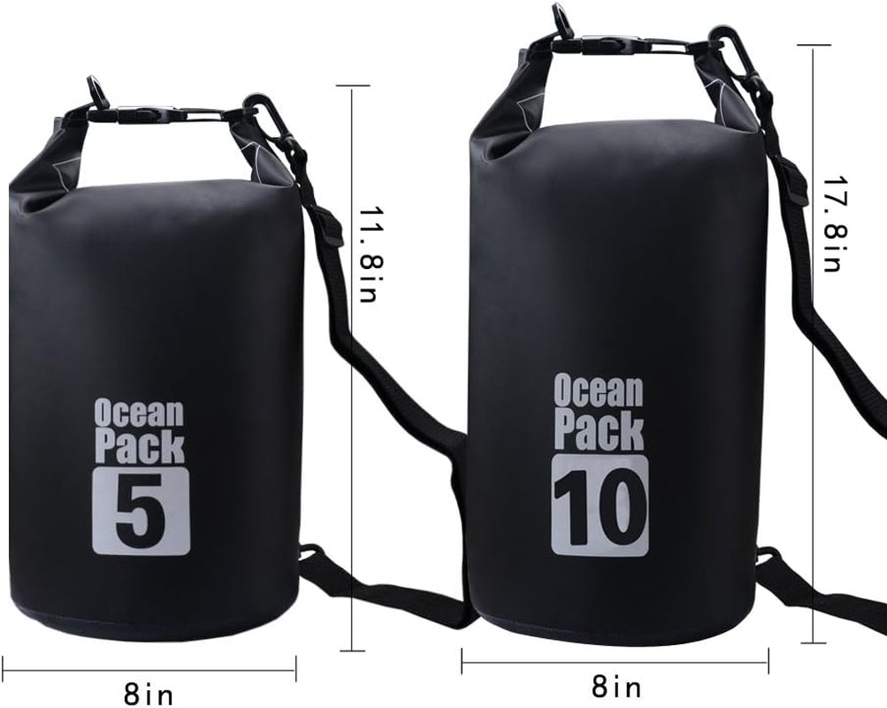 Dry Sack/Floating Waterproof Bag 2L/5L/10L/20L/30L for Boating, Kayaking, Hiking, Snowboarding, Camping, Rafting, Fishing and Backpacking