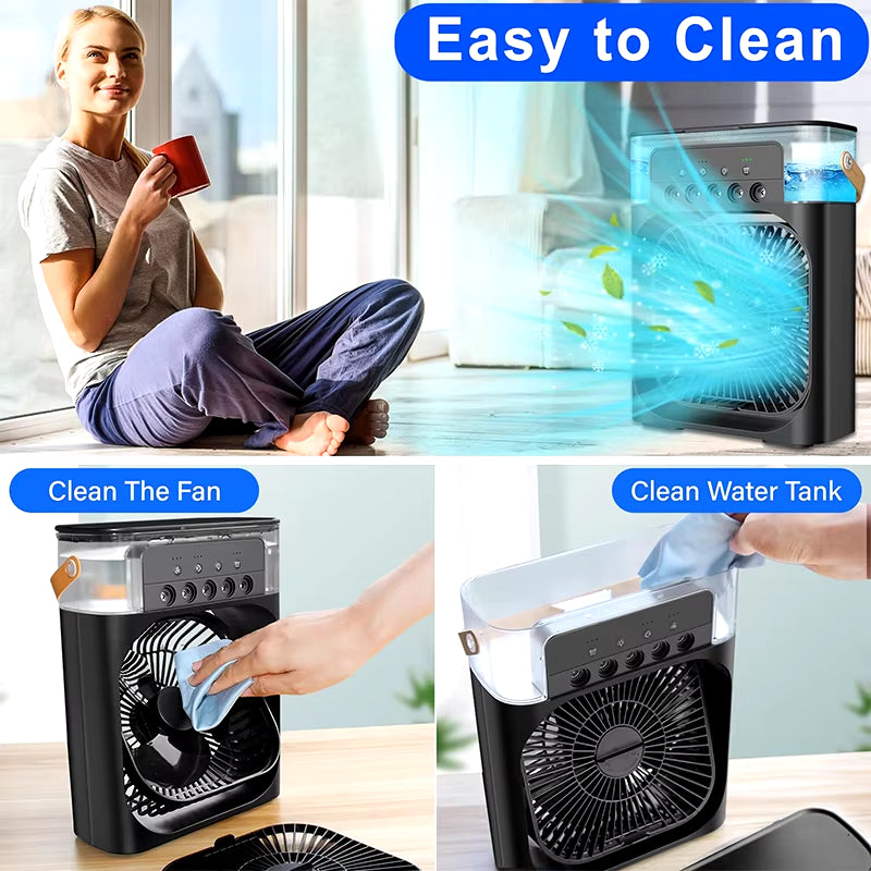 Stand Fan Air Cooler Heating Dissipation Portable Air Cooling with Ice Air Cooler