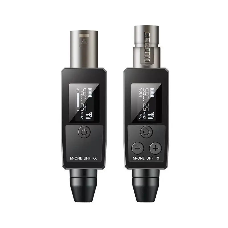 VK-38 UHF Wireless Microphone Converter XLR Transmitter and Receiver for Dynamic Microphone Guitar Receiver Transmission Adapter