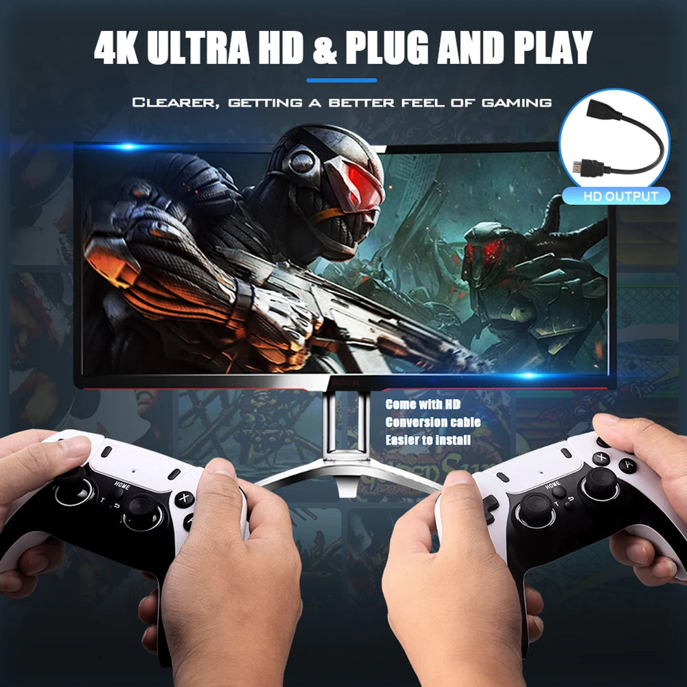 M8 Pro Game Stick 32/64/128GB 20000+ Video Game Console 2.4G Double Wireless Controller Retro Game TV Stick Retro Classic Games