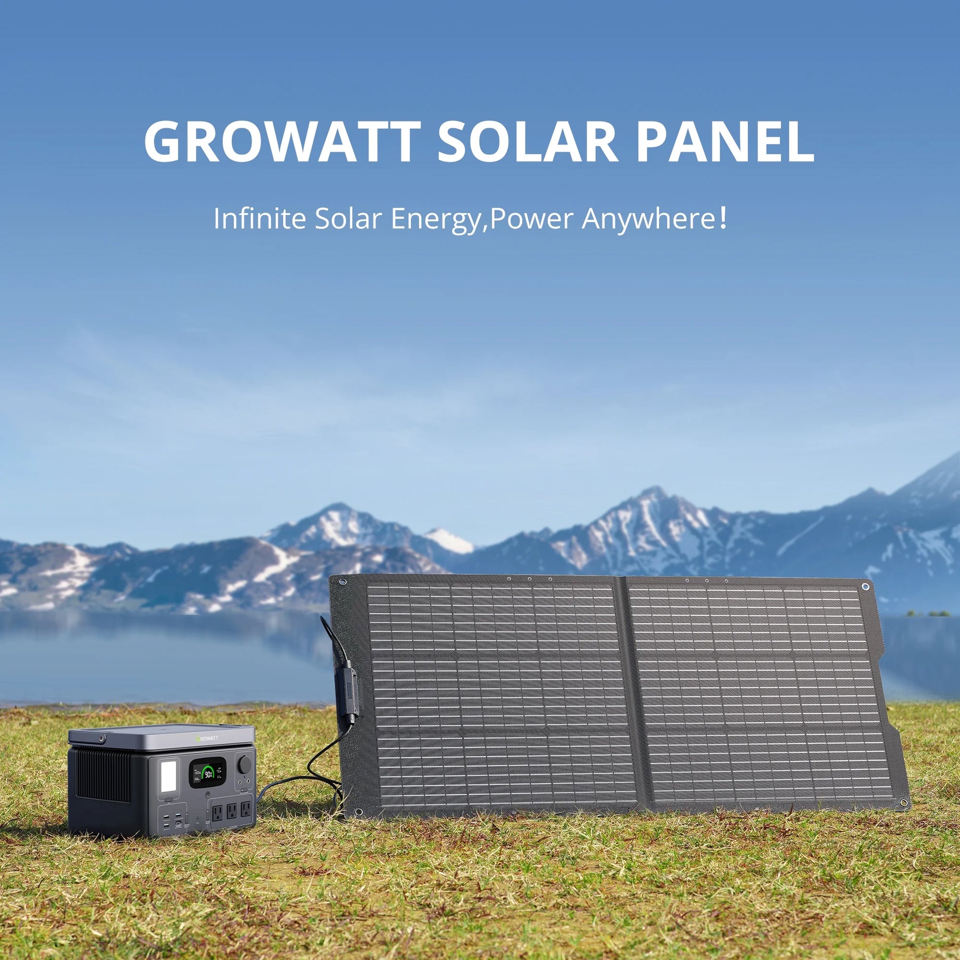 100W Portable Solar Panel for Power Station, 24V Foldable Solar Charger with Adjustable Kickstand & MC-4 Connector, Waterproof IP67 for Outdoor Camping RV off Grid System