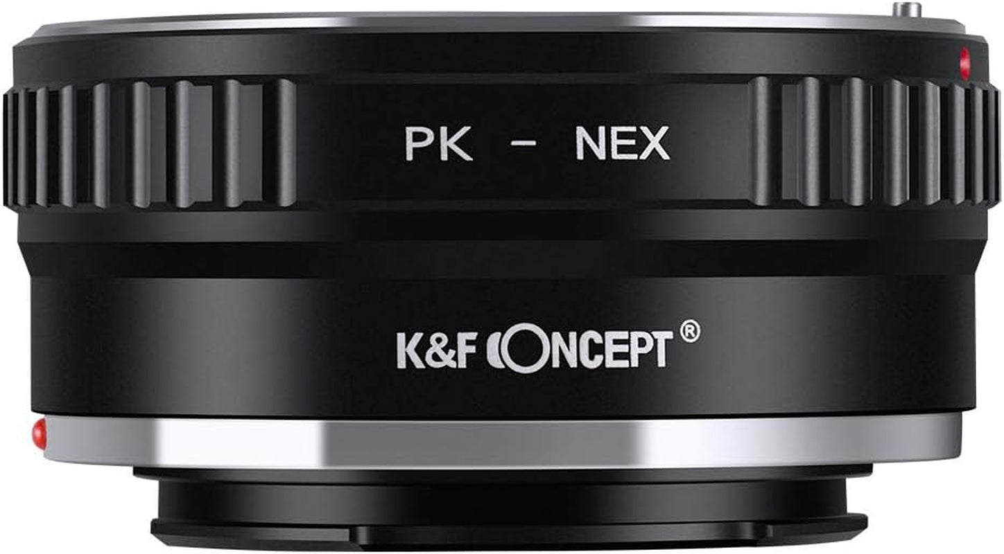 PK K Mount Lens to Sony NEX E-Mount Lens Adapter, Compatible with Sony NEX-3 NEX-3C NEX-3N NEX-5 NEX-5C NEX-5N NEX-5R NEX-5T NEX-6 NEX-7 NEX-F3 NEX-VG10 VG20