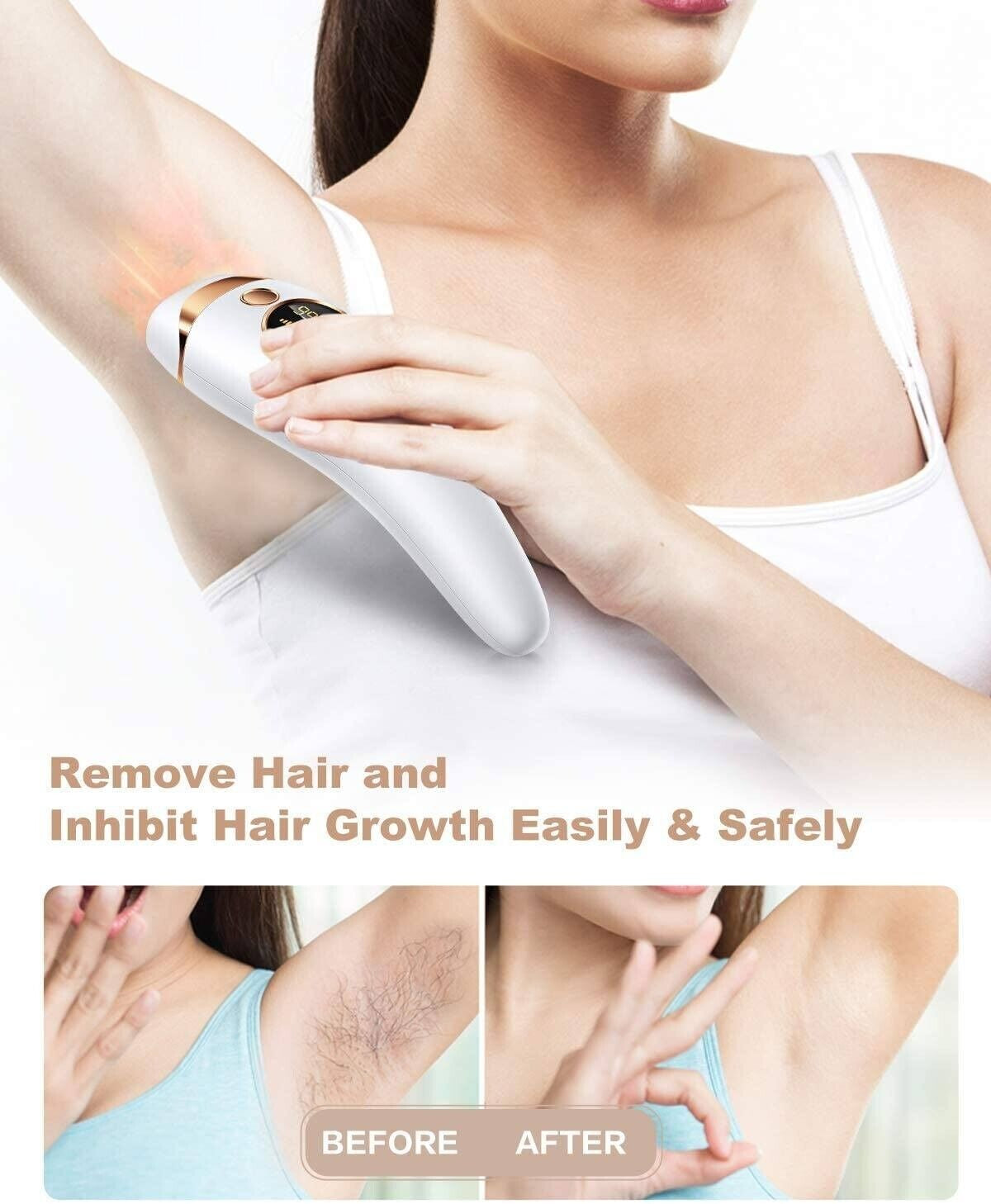 IPL Hair Removal Laser Permanent Body Epilator Painless Device 999,999 Flashes