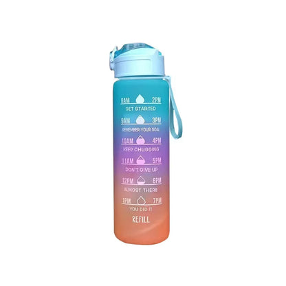 900Ml Water Bottle Motivational Sport Water Bottle Leakproof Drinking Bottles Outdoor Sports Travel Kettle Drinking Water Bottle