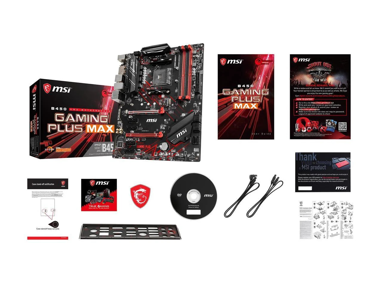 B450 GAMING plus MAX AM4 AMD B450 SATA 6Gb/S ATX AMD Motherboard