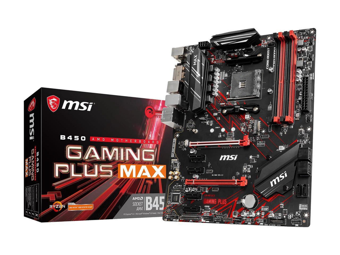 B450 GAMING plus MAX AM4 AMD B450 SATA 6Gb/S ATX AMD Motherboard