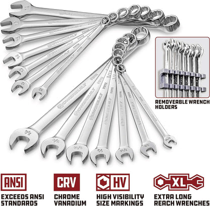 200 Piece 1/4-Inch, 3/8-Inch, and 1/2-Inch Drive Mechanics Tool Set - with SAE and Metric Socket Set,  XT 90 Tooth Seal-Head Ratchets, Including Case - 642472