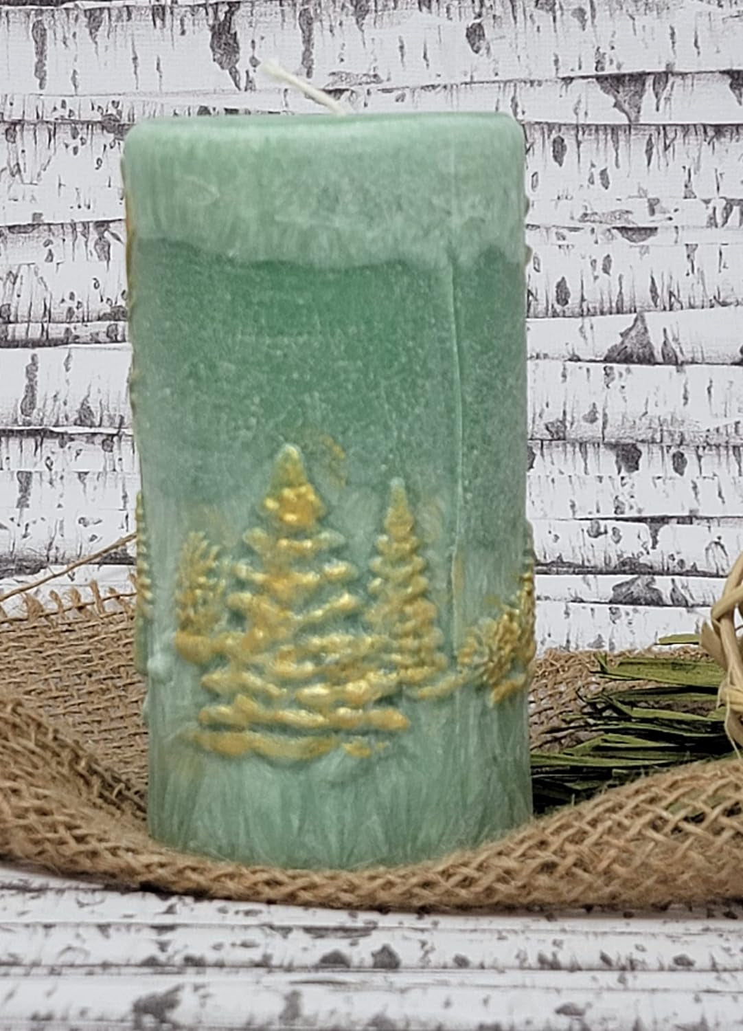 Christmas Scene Candle | Christmas Candle | Holiday Candle | Design Candle (Green)