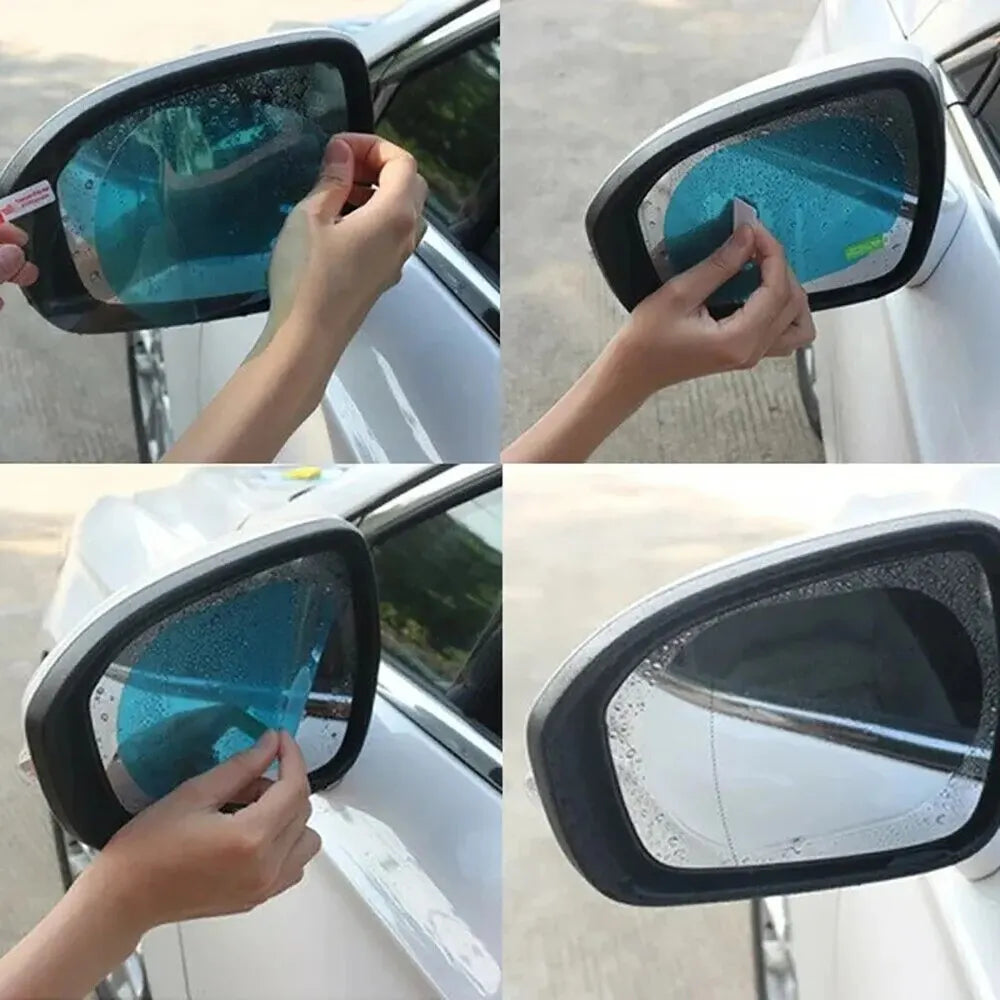 Car Rearview Mirror Film Side Window Rainproof Clear Film 2 Pcs anti Fog Window Mirror Protective Film Sticker Car Accessories