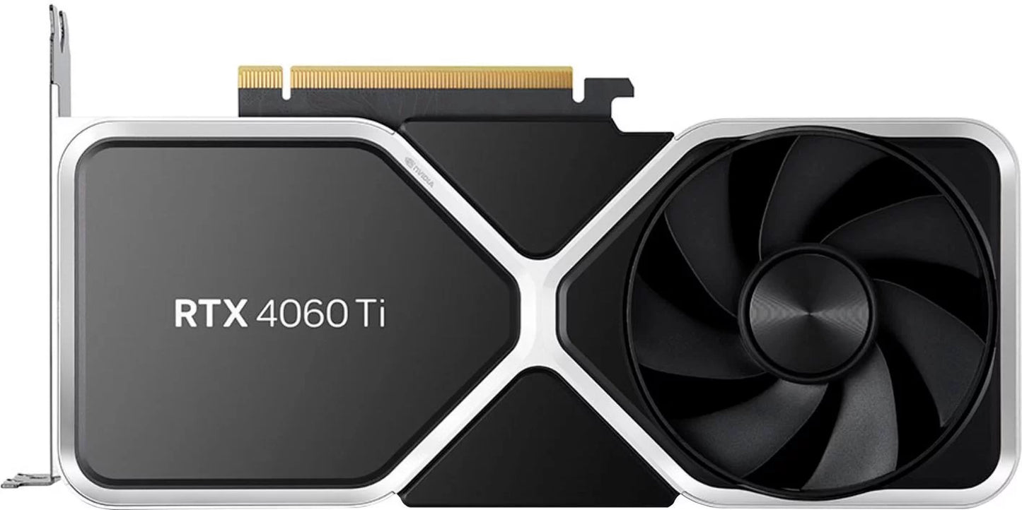 - Geforce RTX 4060 Ti 8GB GDDR6 Graphics Card - Titanium and Black