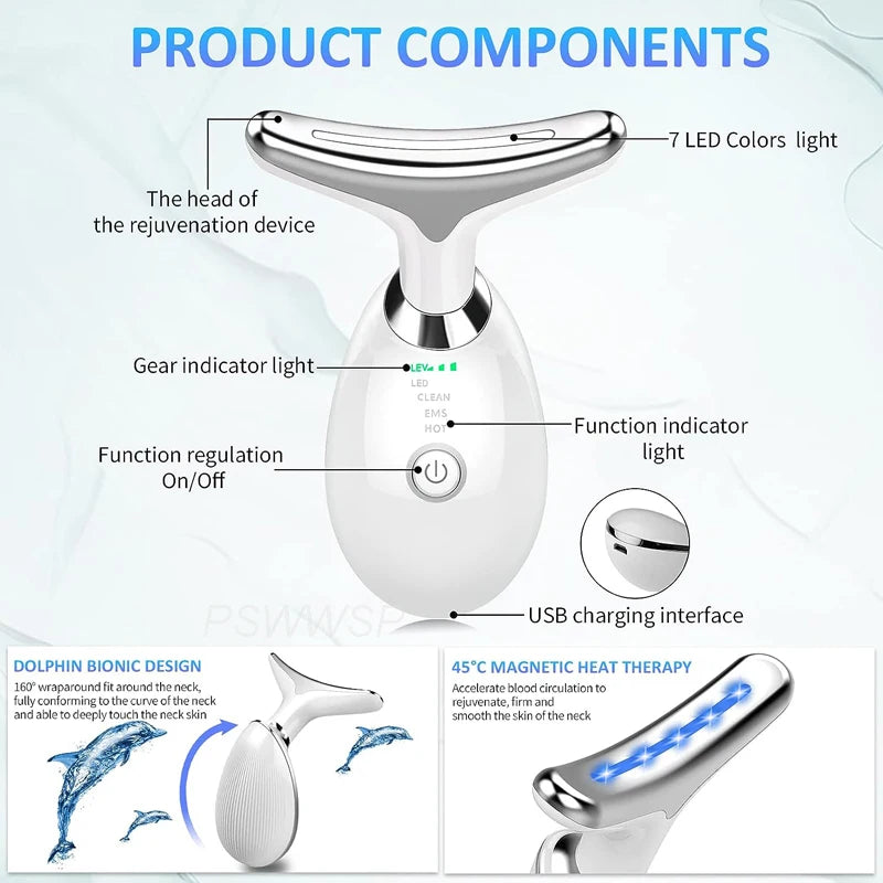 Dropshipping Facial Massager Neck Facial Beauty Device Lifting Tighten Skin Care Tool