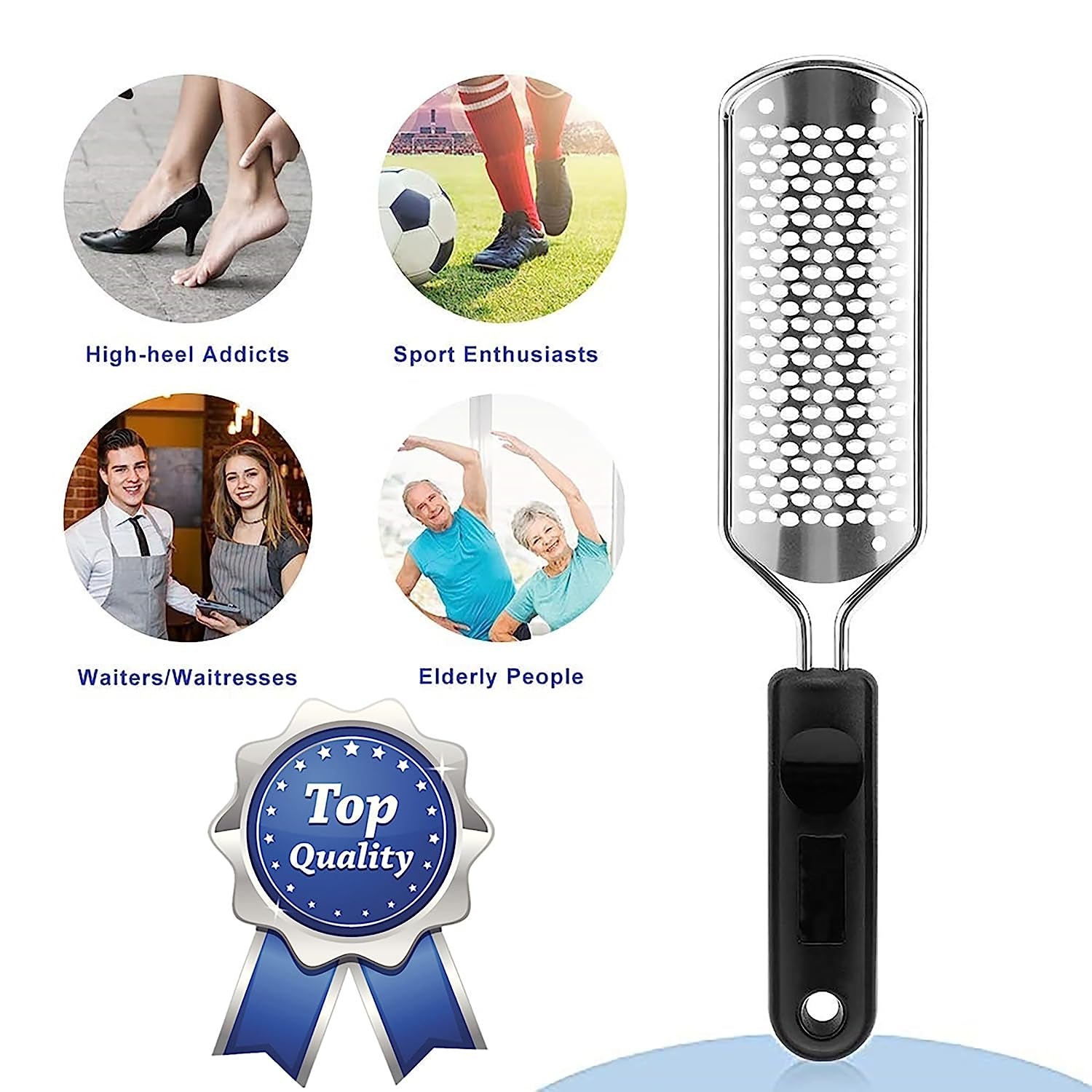 Foot File Professional Pedicure Rasp Cracked Skin Corns Callus Remover for Extra Smooth and Beauty Foot 2PCS