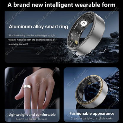 2024 for XIAOMI SAMSUNG Smart Ring Men Women Heart Rate Blood Oxygen Monitor IP68 & 5ATM Waterproof Smartring Multi-Sport Mode