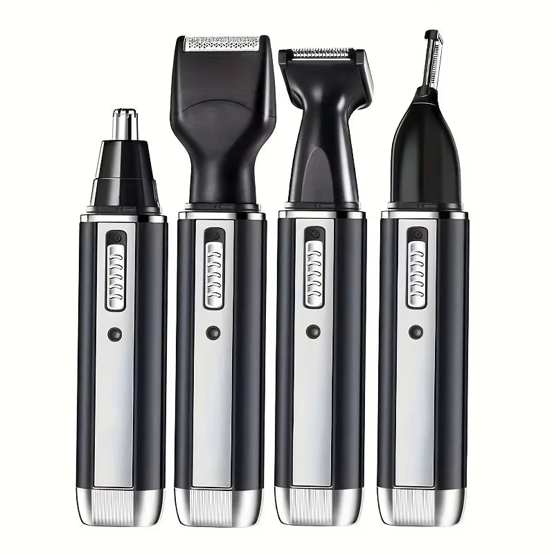 1Pc-Multi Functional Beauty Alecoy Four in One Electric Nose Hair Trimmer, Perfect Solution for Sideburns Shaving, MEN'S Care