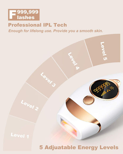 IPL Hair Removal Laser Permanent Body Epilator Painless Device 999,999 Flashes