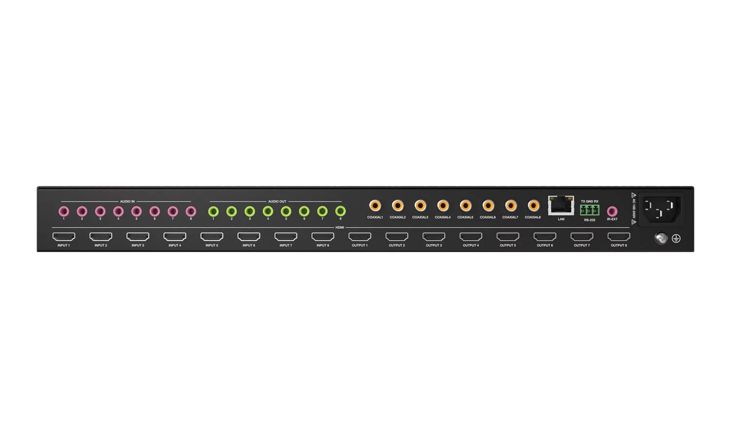 8X8 4K UHD Seamless HDMI Matrix Switcher/Video Wall Processor/Multiviewer with Scaler/Ir/Audio/Ip and RS-232