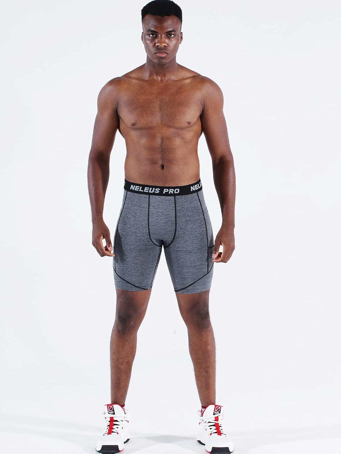 Men'S 3 Pack Running Compression Shorts with Pockets