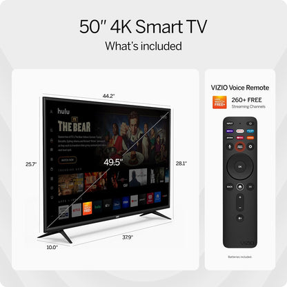 50-Inch V-Series 4K UHD LED Smart TV with Voice Remote, Dolby Vision, HDR10+, Alexa Compatibility, 2022 Model